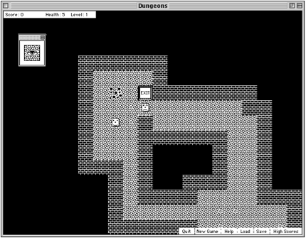A typical level in Dungeons